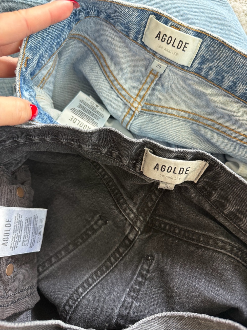 Guc Agolde Size 25 Denim Jean Bundle - Picture 3 of 6